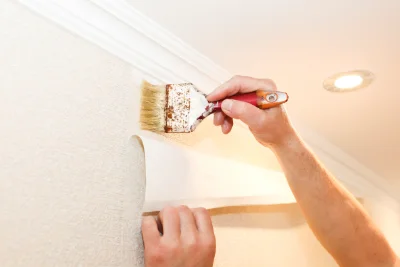 Pose de papier peint aux Combes — revêtements muraux et toiles de verre